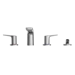 TOTO GS Four-hole Deck-Mount Roman Tub Filler Trim with Handshower, Polished Chrome, Brass, TBG03202U#CP