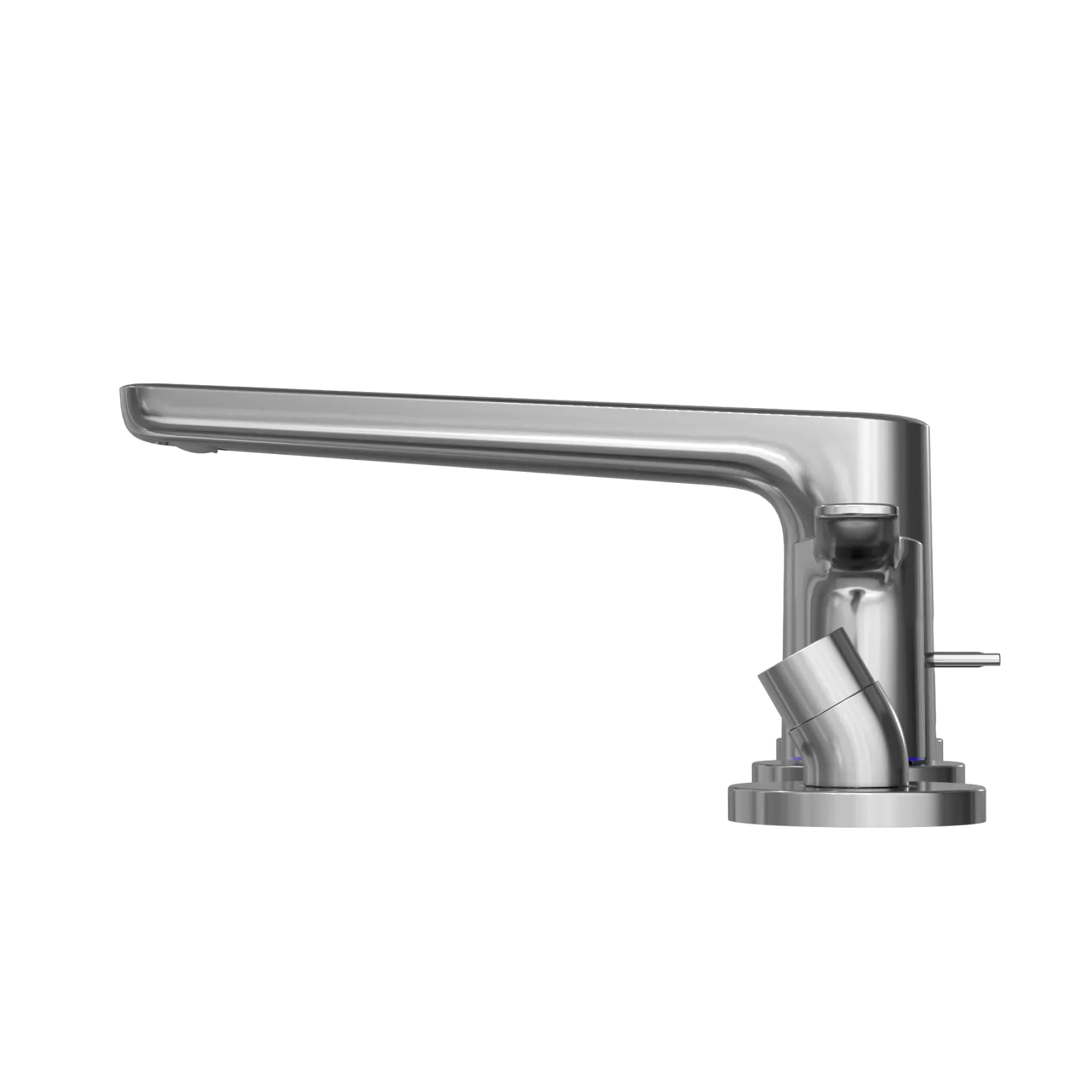 TOTO GS Four-hole Deck-Mount Roman Tub Filler Trim with Handshower, Polished Chrome, Brass, TBG03202U#CP