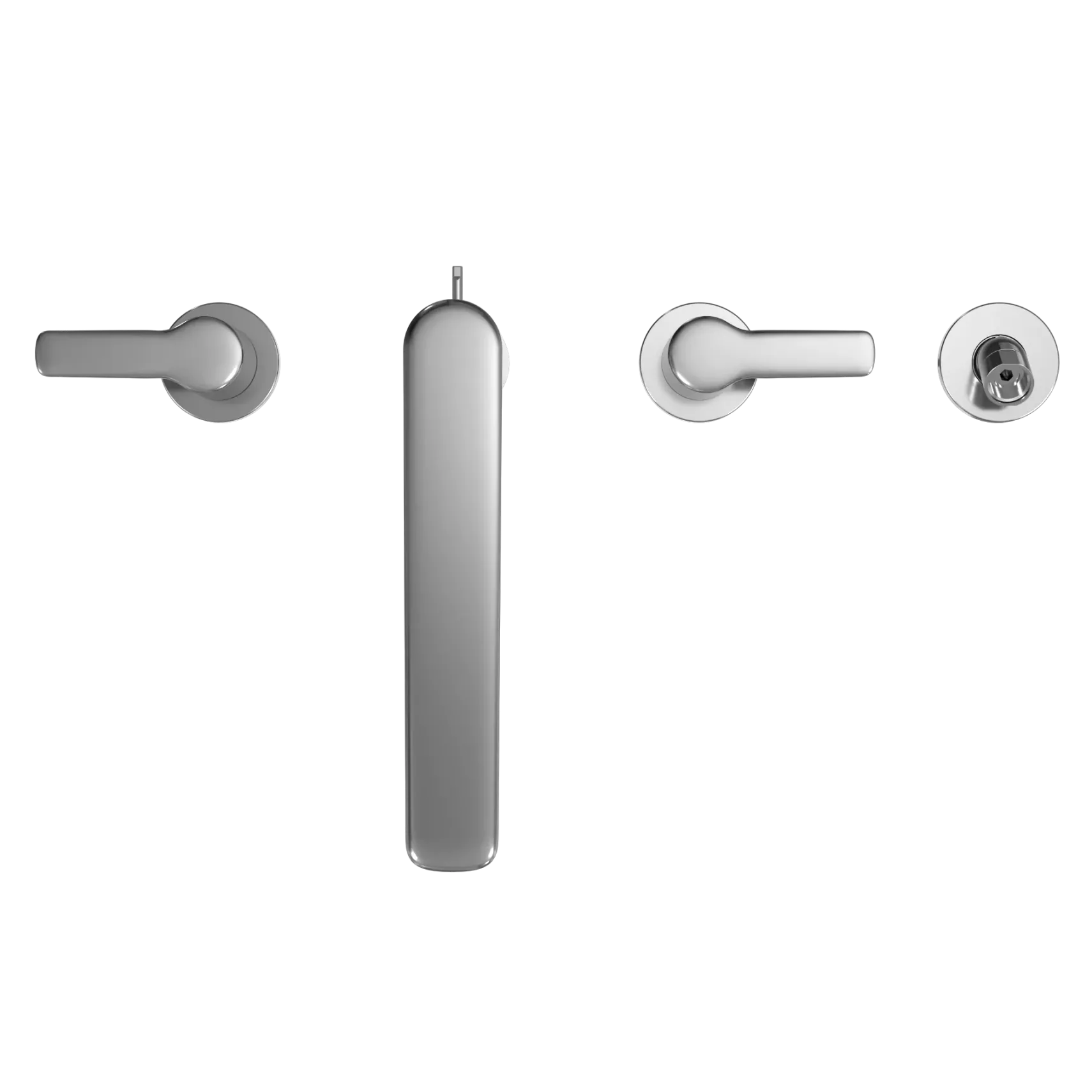 TOTO GS Four-hole Deck-Mount Roman Tub Filler Trim with Handshower, Polished Chrome, Brass, TBG03202U#CP
