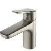 TOTO GS Series 1.2 GPM Single Handle Bathroom Sink Faucet with COMFORT GLIDE Technology and Drain Assembly, Brushed Nickel, Brass, TLG03301U#BN
