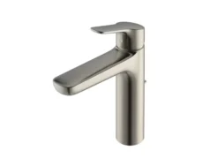 TOTO GS Series 1.2 GPM Single Handle Bathroom Faucet for Semi-Vessel Sink with COMFORT GLIDE Technology and Drain Assembly, Brushed Nickel, Brass, TLG03303U#BN