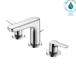 TOTO GS Series 1.2 GPM Two Handle Widespread Bathroom Sink Faucet with Drain Assembly, Polished Chrome, Brass, TLG03201U#CP