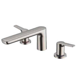TOTO GS Two-Handle Deck-Mount Roman Tub Filler Trim, Polished Nickel, Brass, TBG03201U#PN