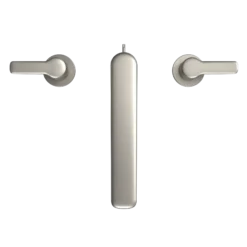 TOTO GS Two-Handle Deck-Mount Roman Tub Filler Trim, Brushed Nickel, Brass, TBG03201U#BN