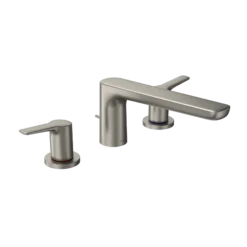 TOTO GS Two-Handle Deck-Mount Roman Tub Filler Trim, Brushed Nickel, Brass, TBG03201U#BN