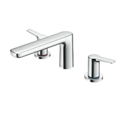 TOTO GS Two-Handle Deck-Mount Roman Tub Filler Trim, Polished Chrome, Brass, TBG03201U#CP