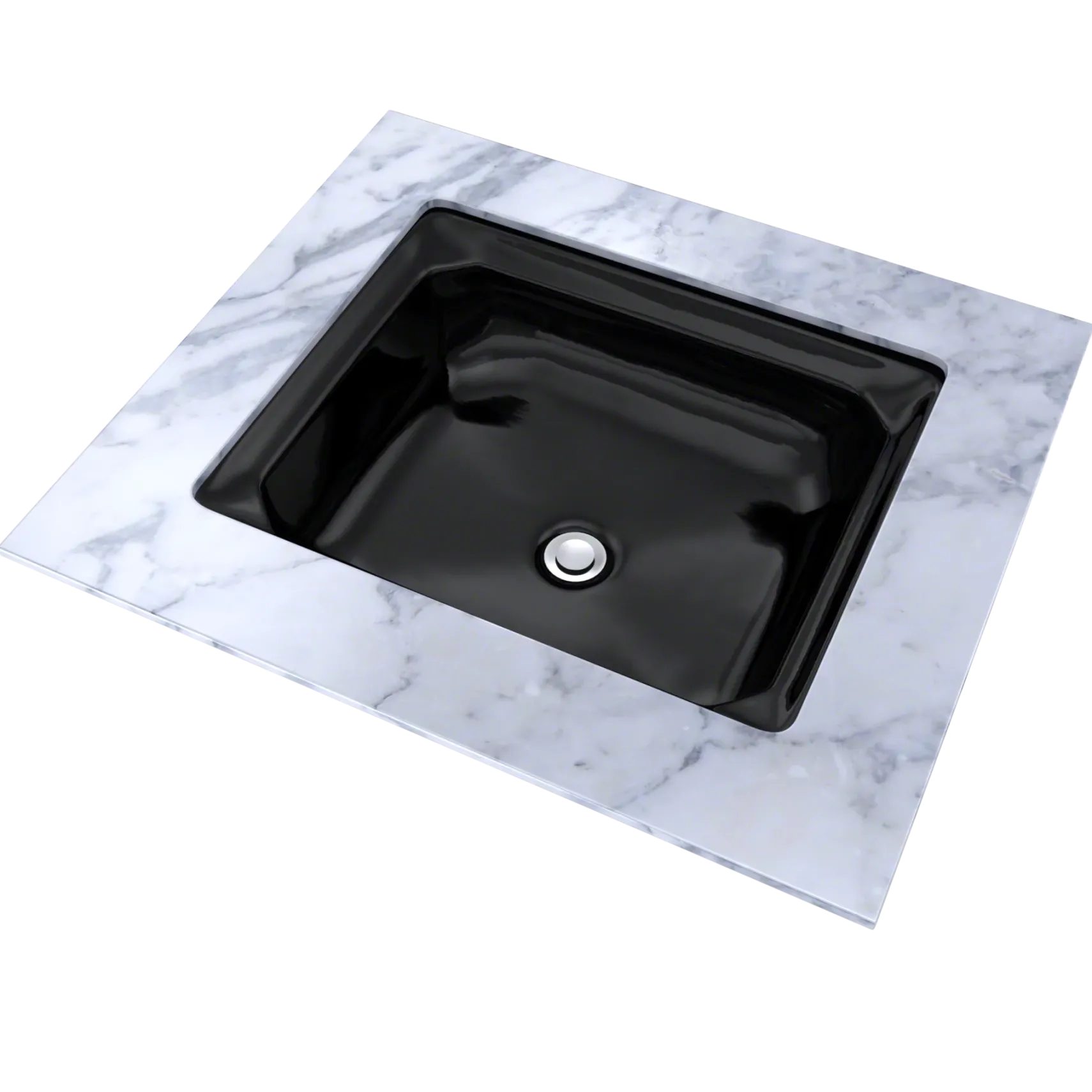 TOTO Guinevere Rectangular Undermount Bathroom Sink, Ebony, Vitreous China, LT973#51