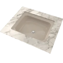 TOTO Guinevere Rectangular Undermount Bathroom Sink with CEFIONTECT, Bone, Vitreous China, LT973G#03