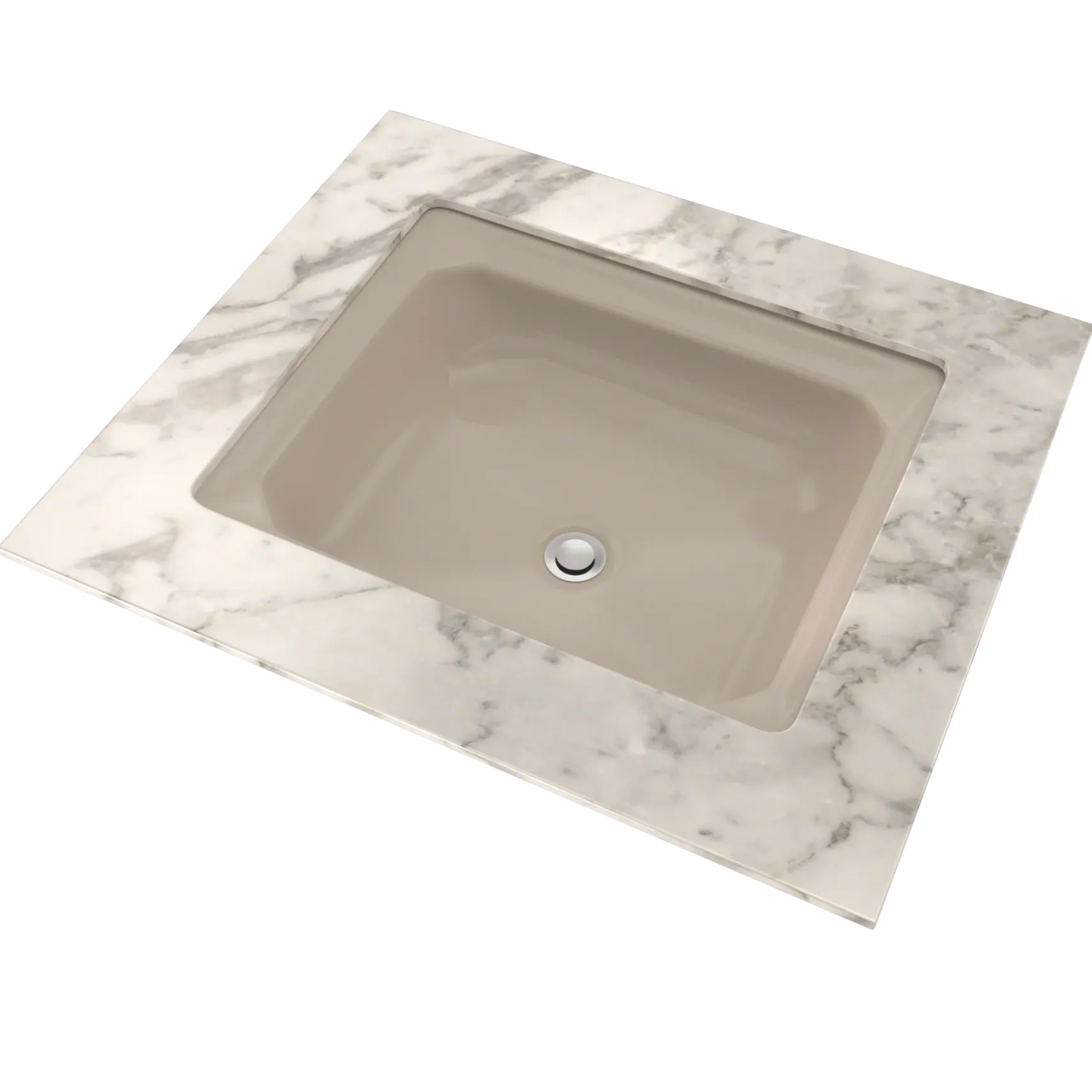 TOTO Guinevere Rectangular Undermount Bathroom Sink with CEFIONTECT, Bone, Vitreous China, LT973G#03