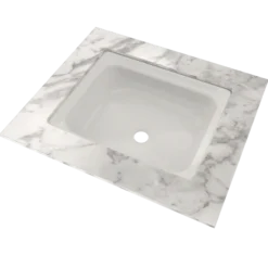 TOTO Guinevere Rectangular Undermount Bathroom Sink with CEFIONTECT, Colonial White, Vitreous China, LT973G#11