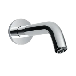 TOTO Helix Wall-Mount ECOPOWER 0.35 GPM Electronic Touchless Sensor Bathroom Faucet with Thermostatic Mixing Valve, Polished Chrome, Brass, TEL133-D20ET#CP