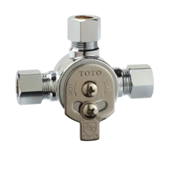 TOTO Helix Wall-Mount ECOPOWER 0.35 GPM Electronic Touchless Sensor Bathroom Faucet with Mixing Valve, Polished Chrome, Brass, TEL133-D20EM#CP