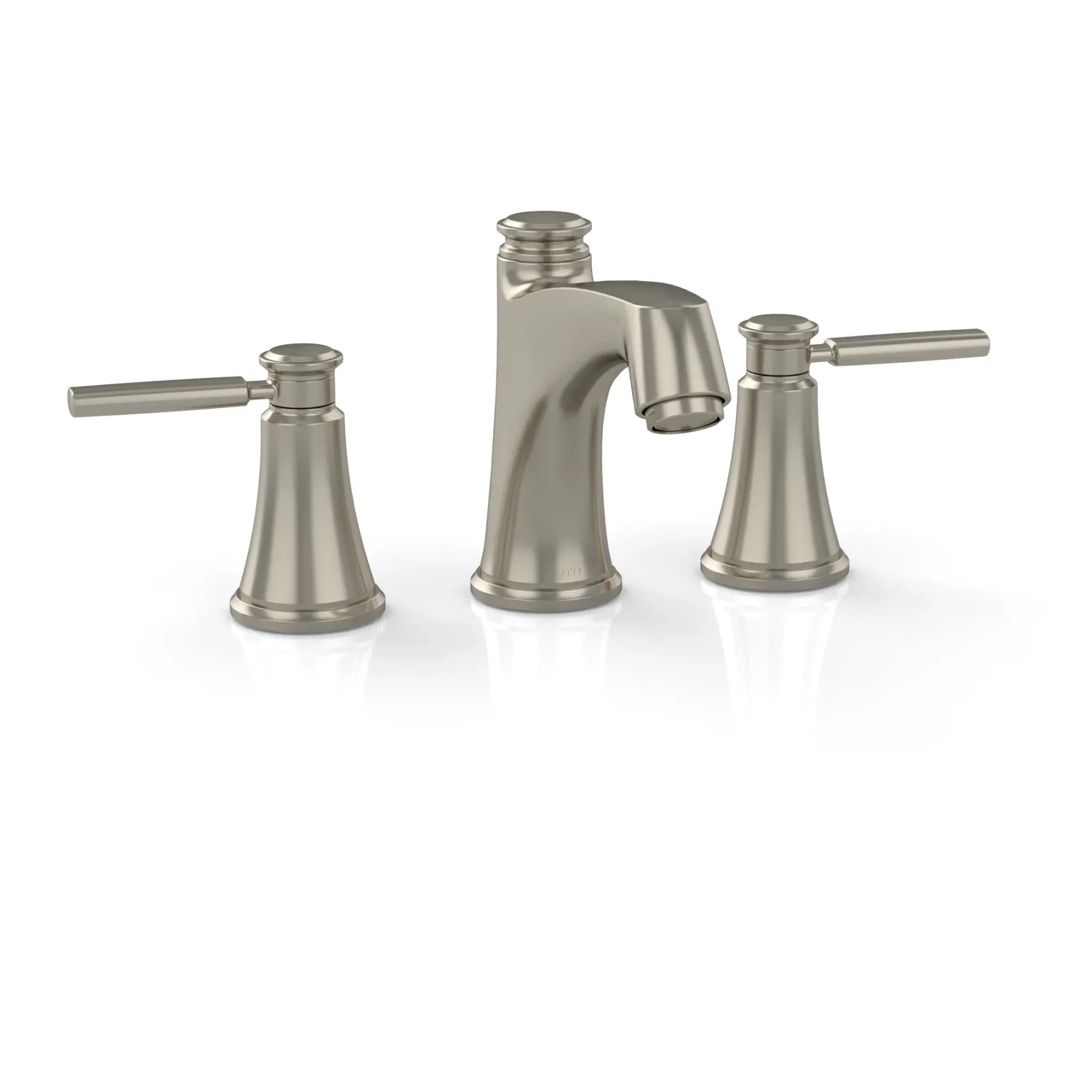 TOTO Keane Two Handle Deck-Mount Roman Tub Filler Trim, Brushed Nickel, Brass, TB211DD#BN