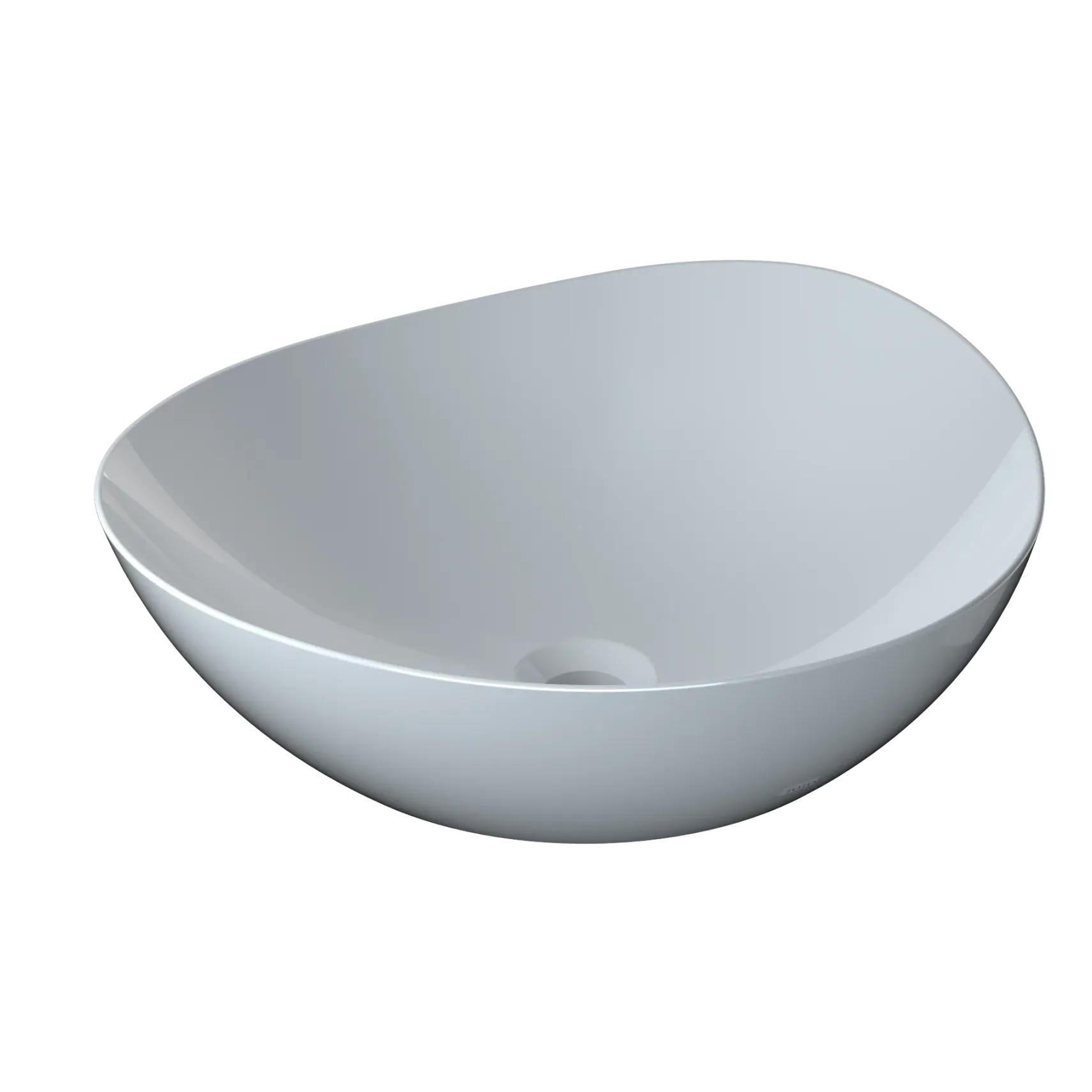 TOTO Kiwami Asymmetrical Vessel Bathroom Sink with CEFITONTECT, Cotton White, Ceramic, LT477G#01