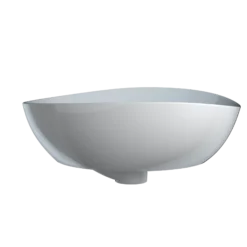 TOTO Kiwami Asymmetrical Vessel Bathroom Sink with CEFITONTECT, Cotton White, Ceramic, LT477G#01