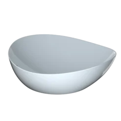 TOTO Kiwami Asymmetrical Vessel Bathroom Sink with CEFITONTECT, Cotton White, Ceramic, LT477G#01