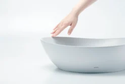 TOTO Kiwami Asymmetrical Vessel Bathroom Sink with CEFITONTECT, Cotton White, Ceramic, LT477G#01