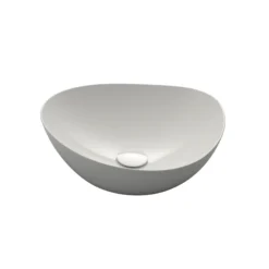 TOTO Kiwami Asymmetrical Vessel Bathroom Sink with CEFITONTECT, Cotton White, Ceramic, LT477G#01
