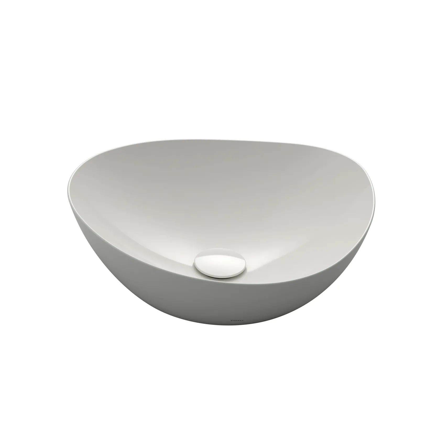 TOTO Kiwami Asymmetrical Vessel Bathroom Sink with CEFITONTECT, Cotton White, Ceramic, LT477G#01