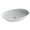 TOTO Kiwami Oval 24 Inch Vessel Bathroom Sink with CEFIONTECT, CLEAN MATTE, Ceramic, LT474MT#CMW