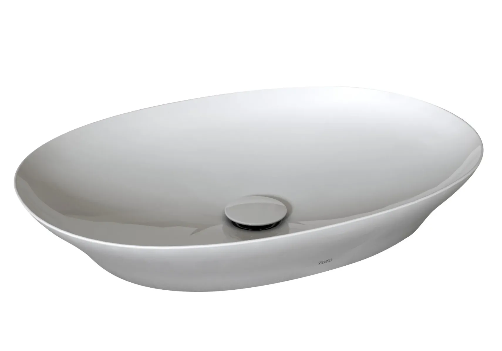 TOTO Kiwami Oval 24 Inch Vessel Bathroom Sink with CEFIONTECT, Cotton White, Ceramic, LT474G#01