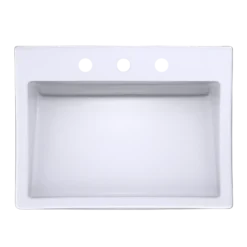 TOTO Kiwami Renesse Design I Rectangular Fireclay Vessel Bathroom Sink with CEFIONTECT for 8 Inch Faucets, Cotton White, Fired Clay, LT171.8G#01