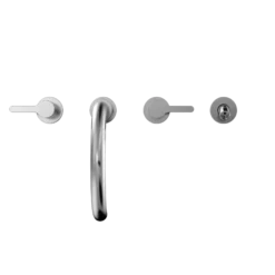 TOTO LB Two-Handle Deck-Mount Roman Tub Filler Trim with Handshower, Polished Chrome, Brass, TBS01202U#CP
