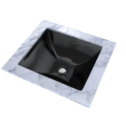 TOTO Legato Rectangular Undermount Bathroom Sink, Vitreous China, Ebony, LT624#51