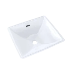 TOTO Legato Rectangular Undermount Bathroom Sink with CEFIONTECT, Cotton White, Vitreous China, LT624G#01