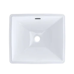 TOTO Legato Rectangular Undermount Bathroom Sink with CEFIONTECT, Cotton White, Vitreous China, LT624G#01