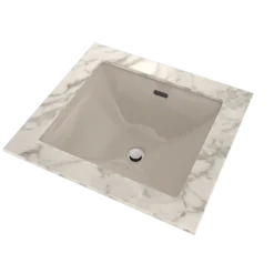 TOTO Legato Rectangular Undermount Bathroom Sink with CEFIONTECT, Bone, Vitreous China, LT624G#03