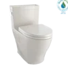 TOTO Legato WASHLET+ One-Piece Elongated 1.28 GPF Universal Height Skirted Toilet with CEFIONTECT, Bone, Vitreous China, MS624124CEFG#03