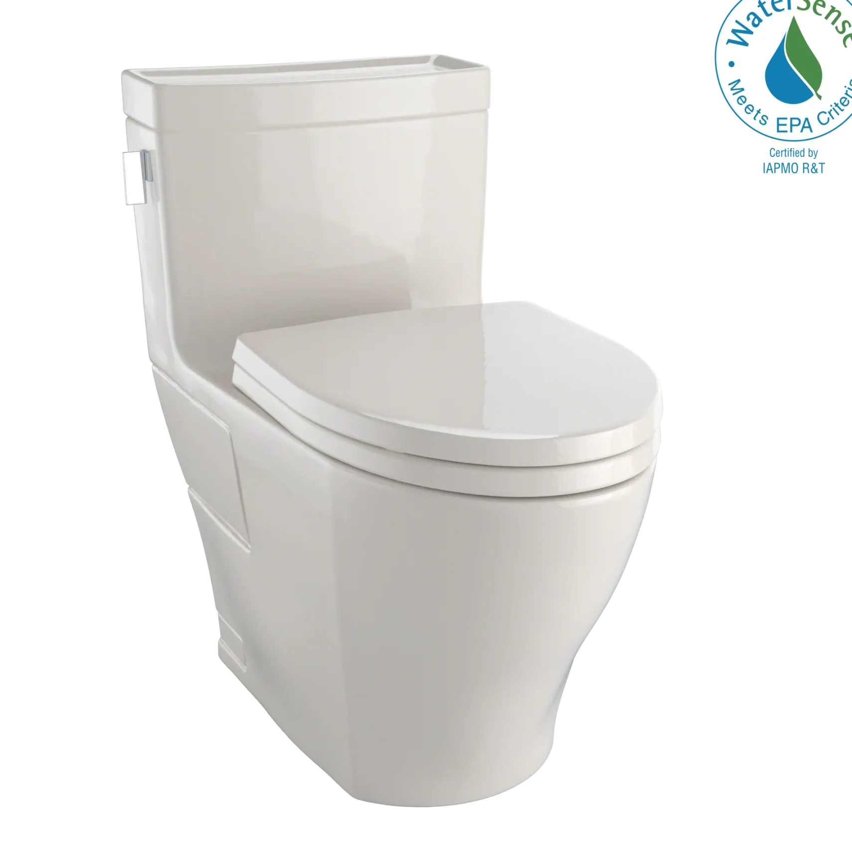 TOTO Legato WASHLET+ One-Piece Elongated 1.28 GPF Universal Height Skirted Toilet with CEFIONTECT, Bone, Vitreous China, MS624124CEFG#03