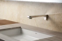 TOTO Libella M Wall-Mount ECOPOWER 0.35 GPM Electronic Touchless Sensor Bathroom Faucet with Mixing Valve, Polished Chrome, Brass, TEL1D3-D20EM#CP