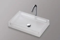 TOTO Luminist Rectangular Vessel Bathroom Sink, Frosted White, Epoxy Resin, LLT151#61