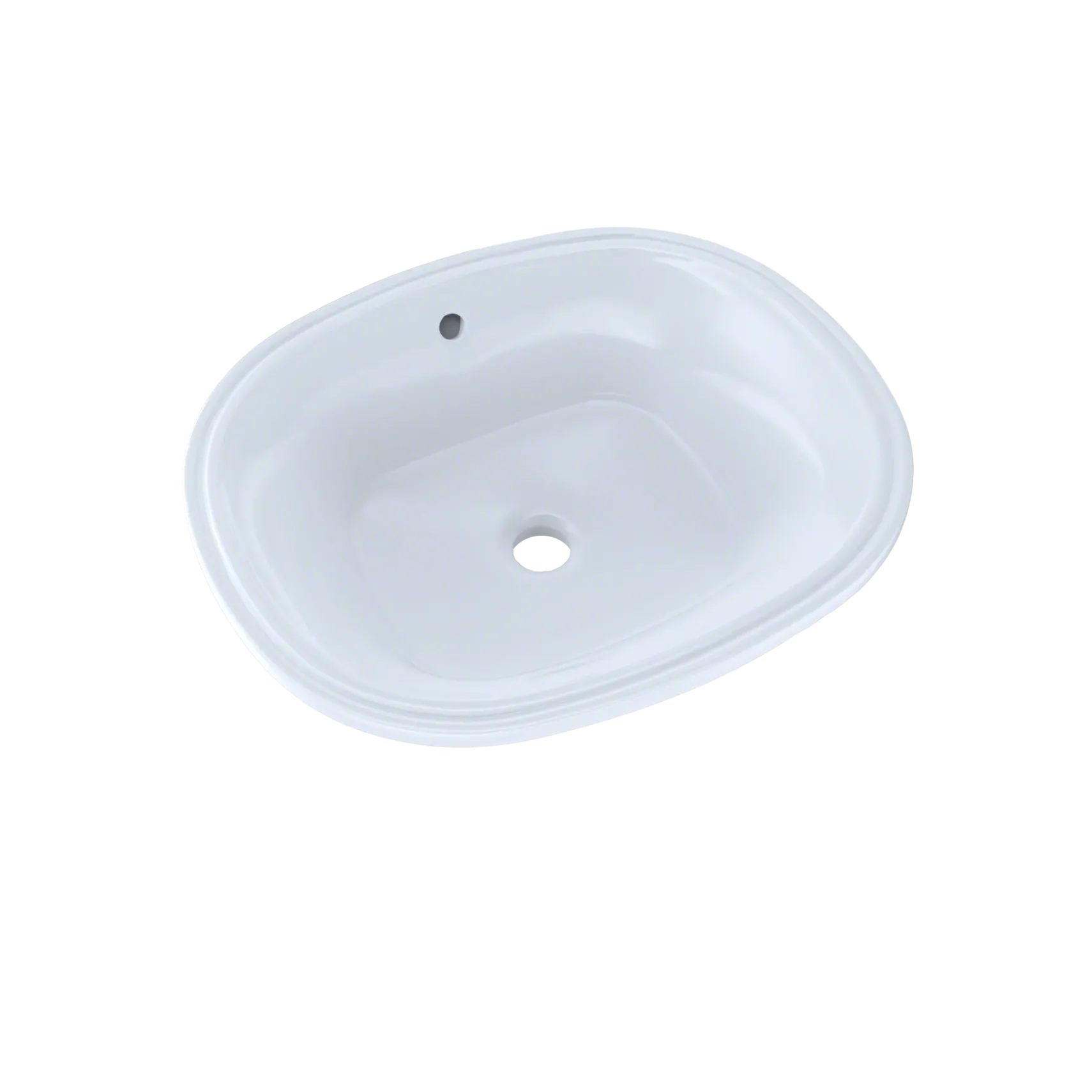 TOTO Maris 17-5/8" x 14-9/16" Oval Undermount Bathroom Sink with CEFIONTECT, Cotton White, Vitreous China, LT483G#01