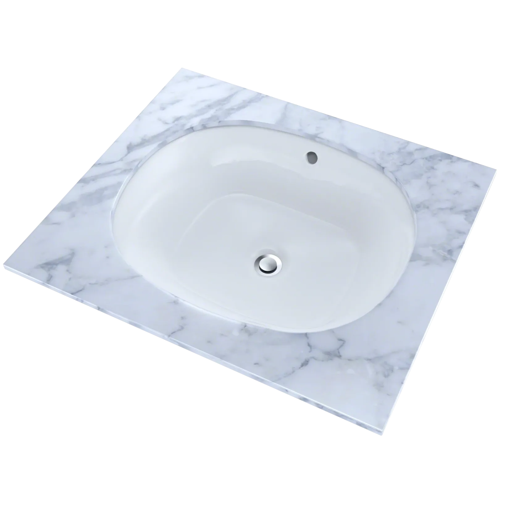 TOTO Maris 17-5/8" x 14-9/16" Oval Undermount Bathroom Sink with CEFIONTECT, Cotton White, Vitreous China, LT483G#01