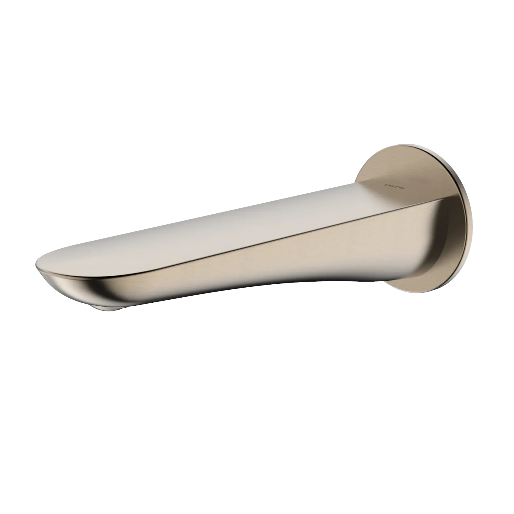 TOTO Modern R Wall Tub Spout, Brushed Nickel, Brass, TBG01001U#BN