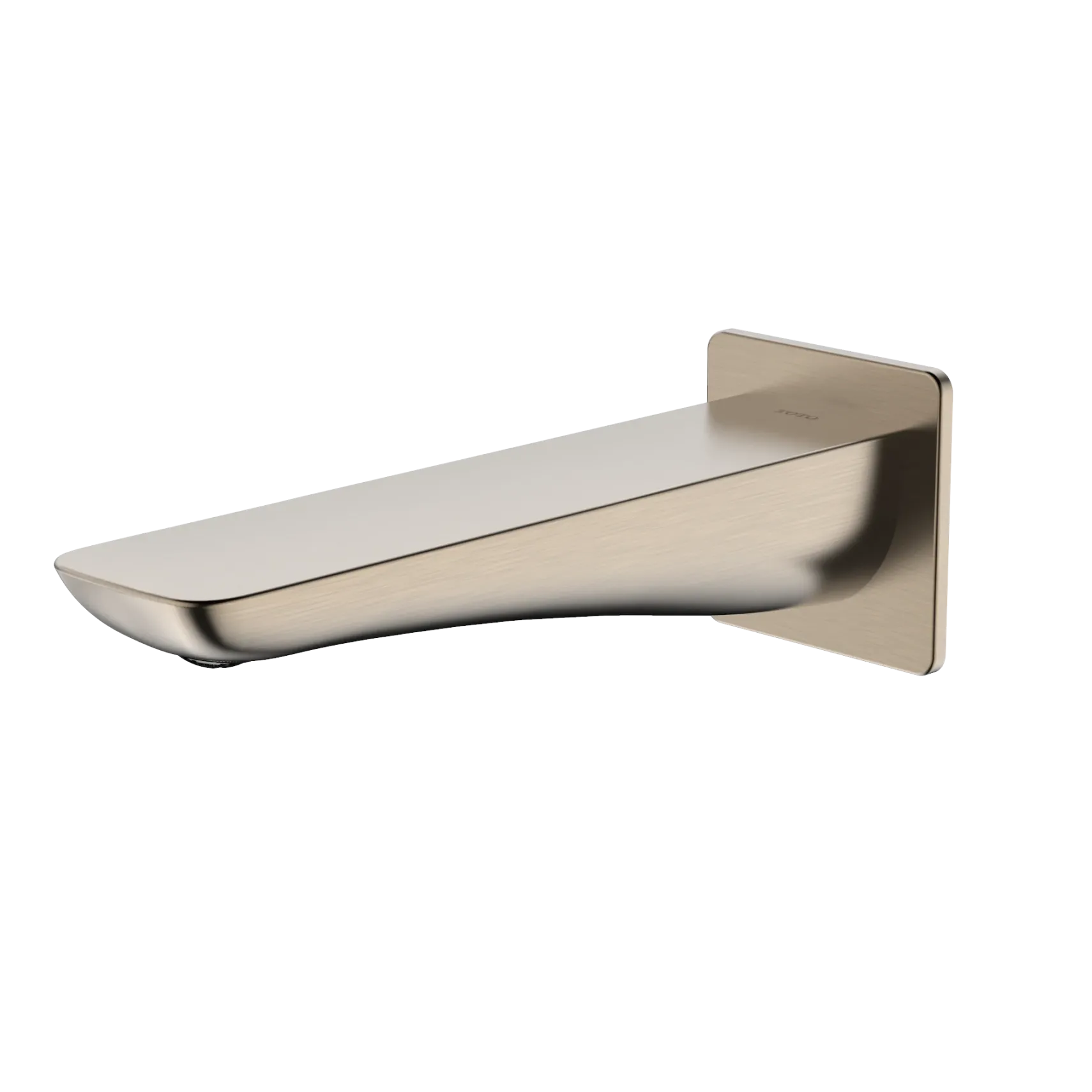TOTO Modern S Wall Tub Spout, Brushed Nickel, Brass, TBG02001U#BN