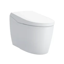 Toto NEOREST AS Dual Flush 1.0 or 0.8 GPF Toilet with Integrated Bidet Seat and EWATER+, Cotton White, Vitreous China|Plastic, MS8551CUMFG#01