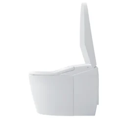 Toto NEOREST AS Dual Flush 1.0 or 0.8 GPF Toilet with Integrated Bidet Seat and EWATER+, Cotton White, Vitreous China|Plastic, MS8551CUMFG#01