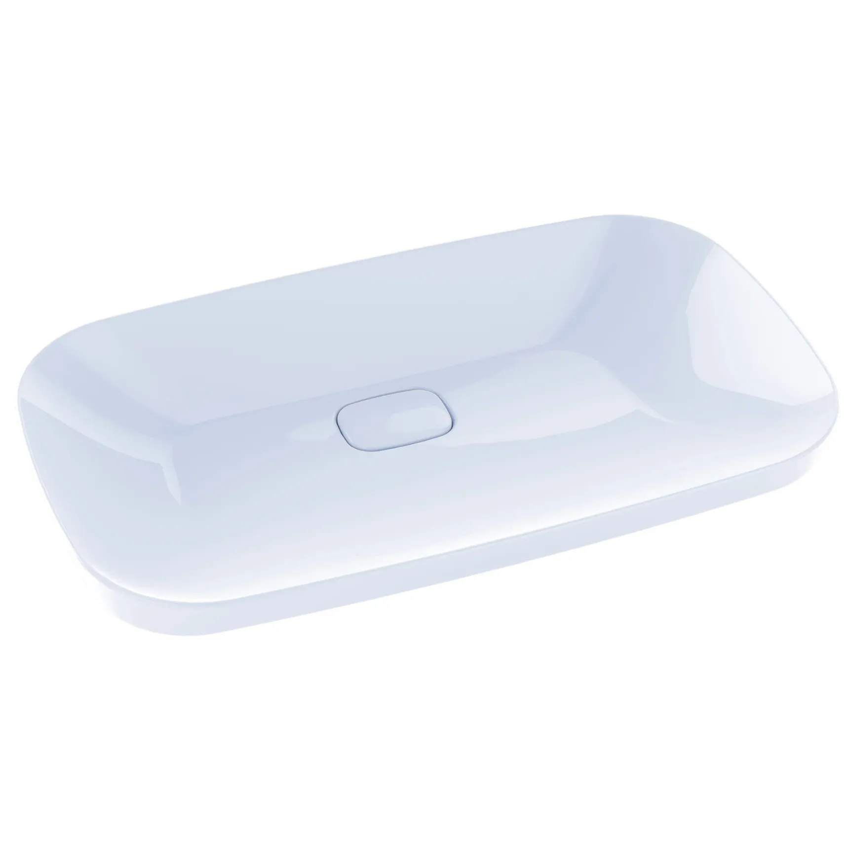 TOTO Neorest Kiwami Rectangular Semi-Recessed Fireclay Vessel Bathroom Sink with CEFIONTECT, Cotton White, Fired Clay, LT994G#01