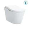 TOTO NEOREST LS Dual Flush 1.0 or 0.8 GF Integrated Bidet Toilet, Cotton White with Nickel Trim, Vitreous China and Plastic, MS8732CUMFG#01N