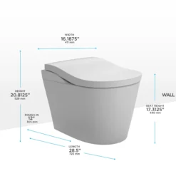 TOTO NEOREST LS Dual Flush 1.0 or 0.8 GF Integrated Bidet Toilet, Cotton White with Nickel Trim, Vitreous China and Plastic, MS8732CUMFG#01N