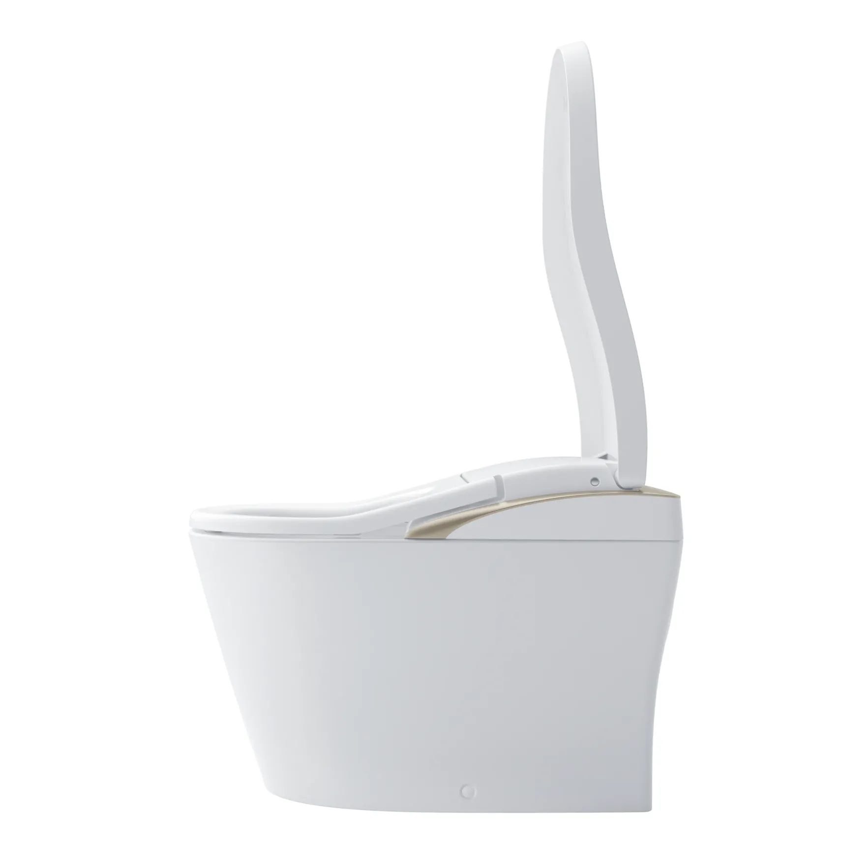 TOTO NEOREST LS Dual Flush 1.0 or 0.8 GF Integrated Bidet Toilet, Cotton White with Nickel Trim, Vitreous China and Plastic, MS8732CUMFG#01N
