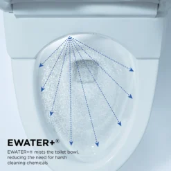 TOTO NEOREST LS Dual Flush 1.0 or 0.8 GF Integrated Bidet Toilet, Cotton White with Silver Trim, Vitreous China and Plastic, MS8732CUMFG#01S