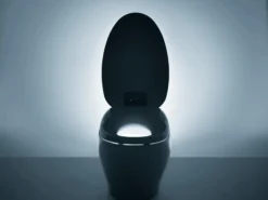 TOTO NEOREST NX2 Dual Flush 1.0 or 0.8 GPF Toilet with Integrated Bidet Seat and EWATER+ and ACTILIGHT, Cotton White, Vitreous China, MS903CUMFX#01
