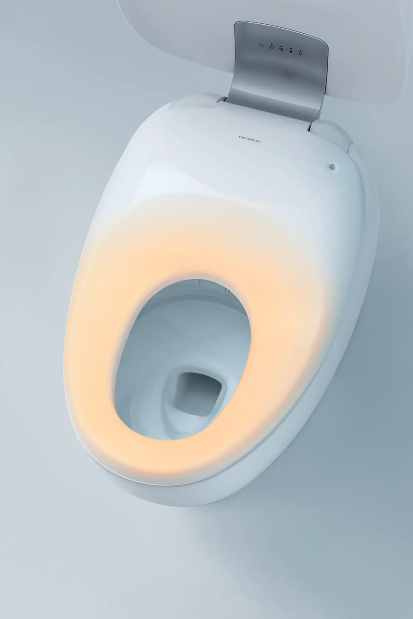 TOTO NEOREST NX2 Dual Flush 1.0 or 0.8 GPF Toilet with Integrated Bidet Seat and EWATER+ and ACTILIGHT, Cotton White, Vitreous China, MS903CUMFX#01