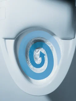 TOTO NEOREST NX2 Dual Flush 1.0 or 0.8 GPF Toilet with Integrated Bidet Seat and EWATER+ and ACTILIGHT, Cotton White, Vitreous China, MS903CUMFX#01