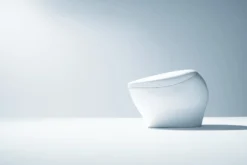 TOTO NEOREST NX2 Dual Flush 1.0 or 0.8 GPF Toilet with Integrated Bidet Seat and EWATER+ and ACTILIGHT, Cotton White, Vitreous China, MS903CUMFX#01